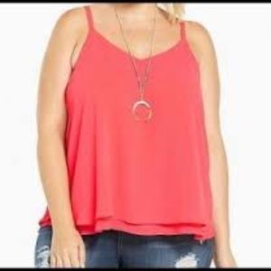 Torrid Coral Double Layer Tank Top (NWOT)
